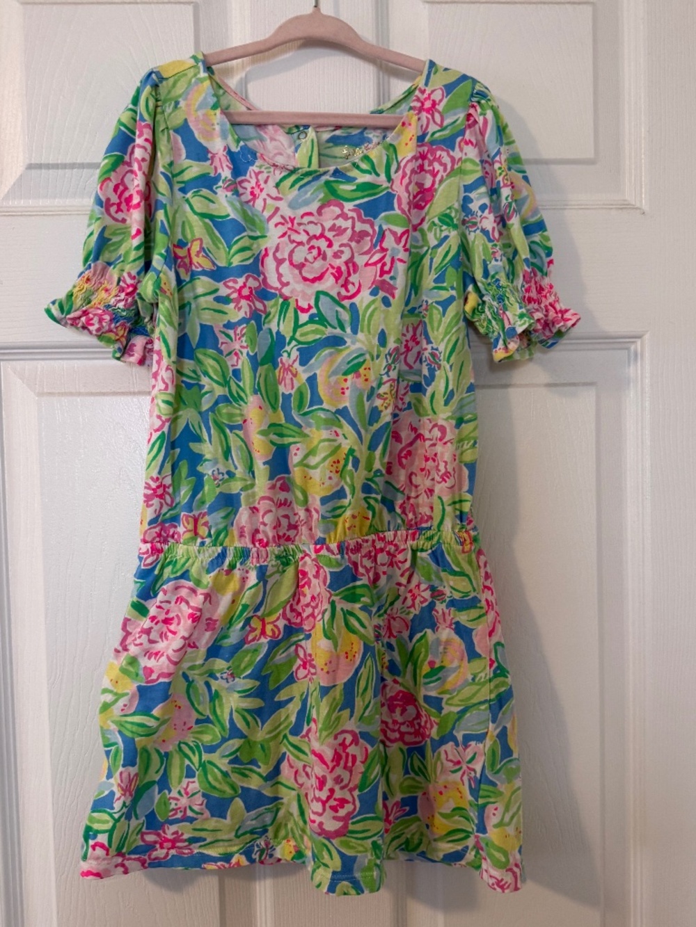 Lilly Pulitzer girls garden grove romper size L